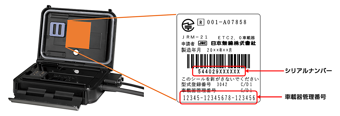 銘板貼付位置